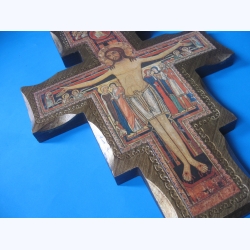Krzyż Franciszkański(San Damiano) na ścianę.Duży 43 cm